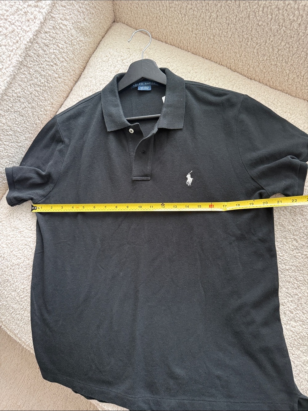 Ralph Lauren Black Polo with White Pony Logo XL NWT - Picture 4 of 9